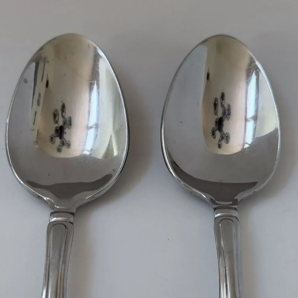 3pc Cambridge Cherish Dinner Knife and Spoons Stainless Frosted Handle